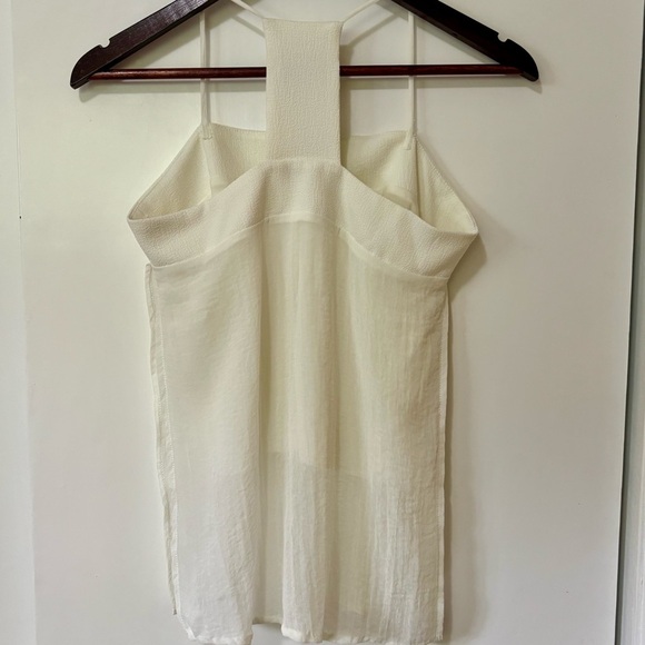 Zara| ‘WEB Collection’ Sheer Ivory Layered Racerback Camisole Tank Top Sz S - Picture 4 of 4